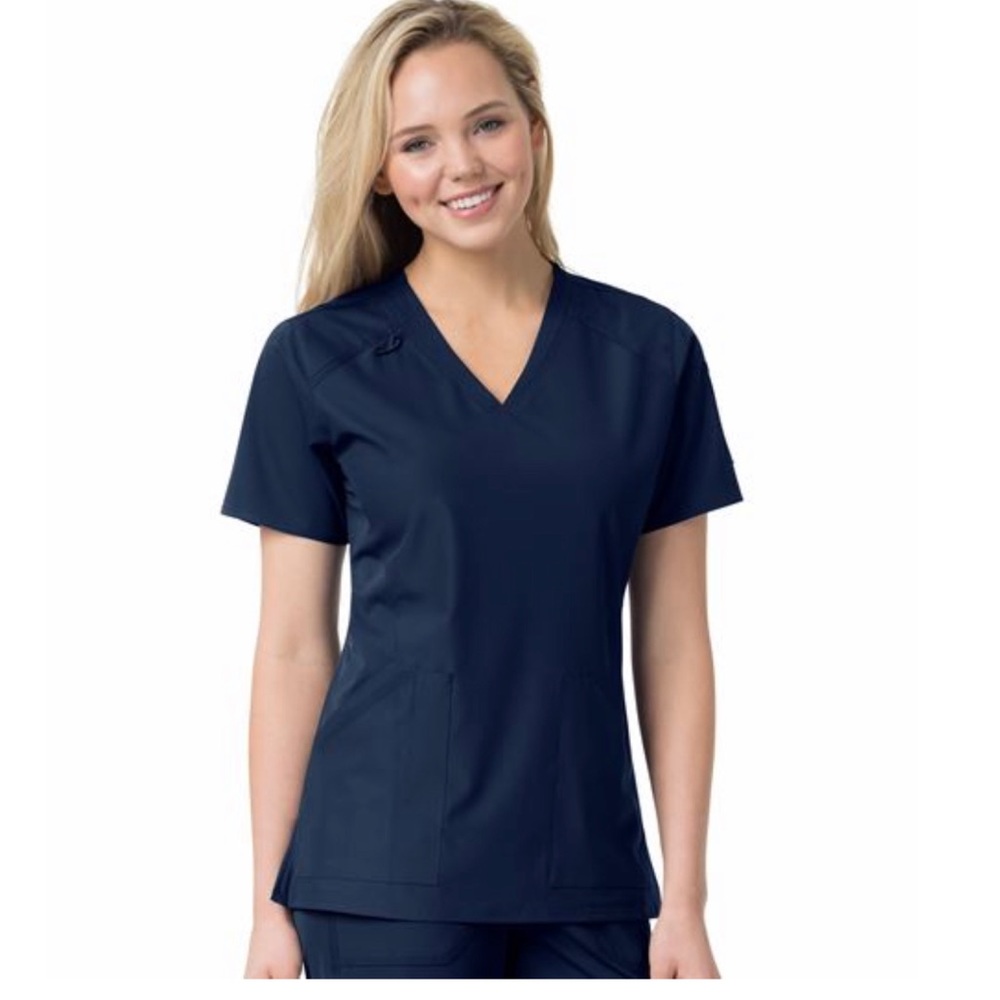 Carhartt V-Neck Scrub top (nAvy Blue) - Size Small